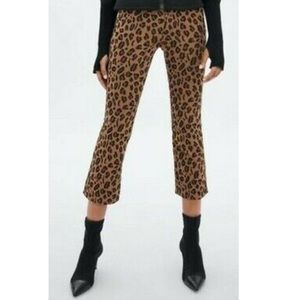 Zara Cheetah Leopard Print Mini Flare Trousers M